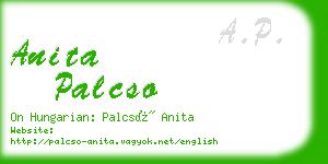 anita palcso business card